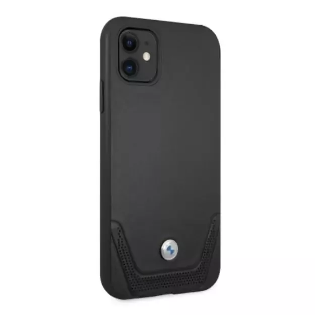 Etui BMW BMHCN61RSWPK iPhone 11 6,1  / Xr czarny/black hardcase Leather Perforate 10