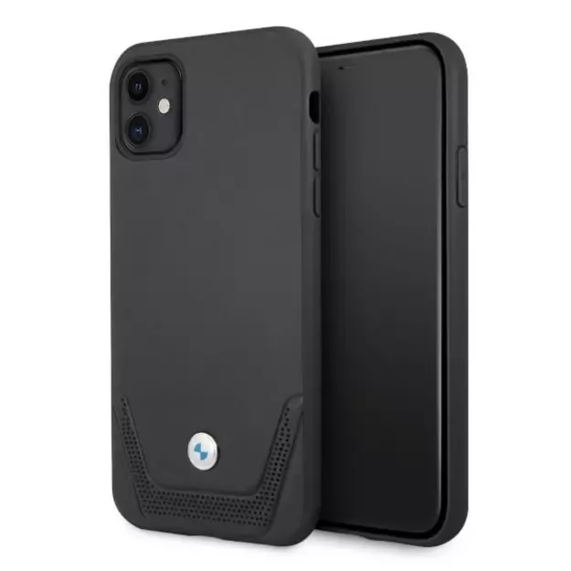 Etui BMW BMHCN61RSWPK iPhone 11 6,1  / Xr czarny/black hardcase Leather Perforate