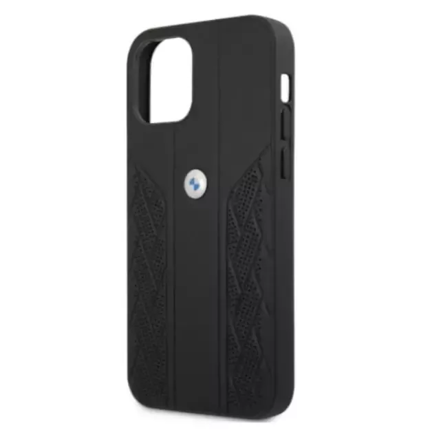 Etui BMW BMHCP12MRSPPK iPhone 12/12 Pro 6,1  czarny/black hardcase Leather Curve Perforate 11