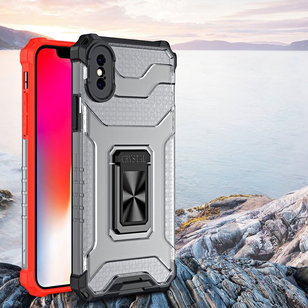 Crystal Ring Case Kickstand Tough Rugged Cover for iPhone XS Max red 7