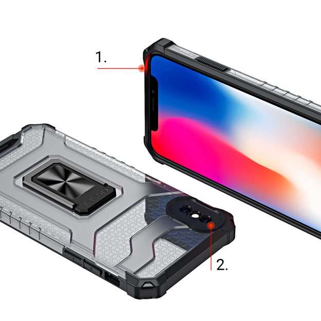Crystal Ring Case Kickstand Tough Rugged Cover for iPhone XS Max red 5