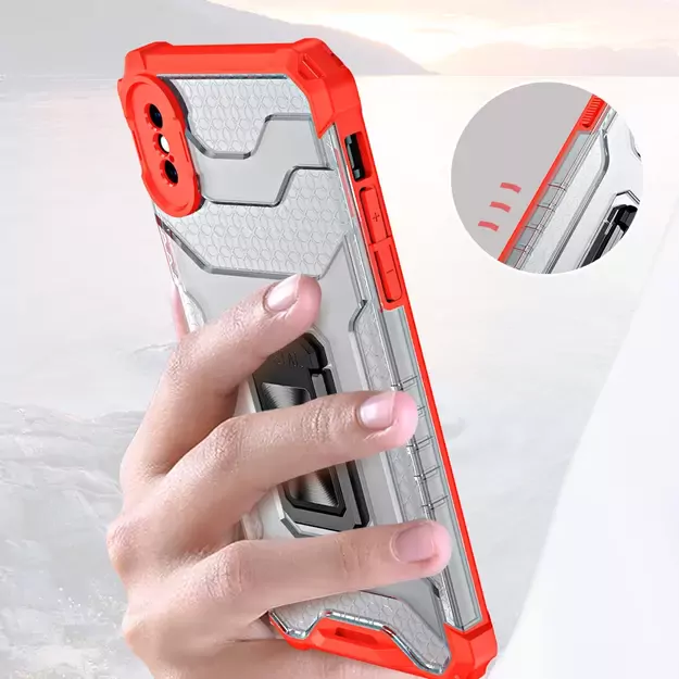 Crystal Ring Case Kickstand Tough Rugged Cover for iPhone XS Max red 16