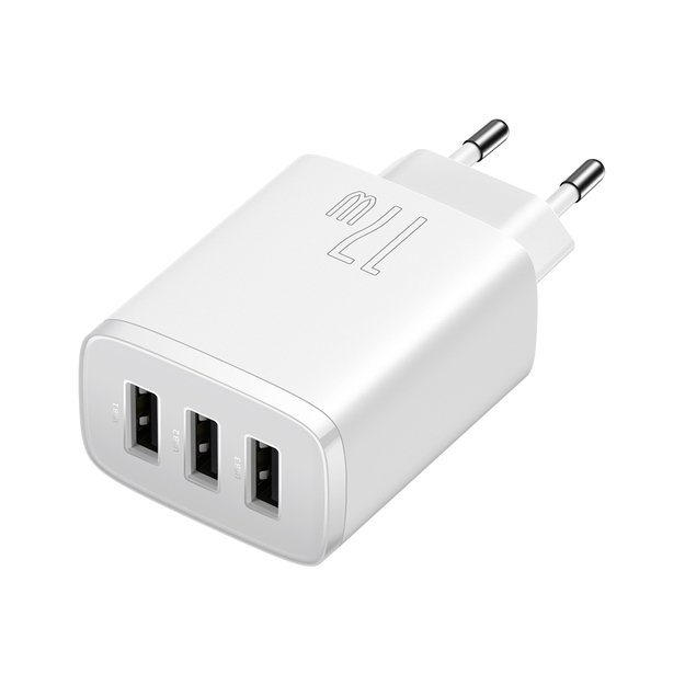 [RETURNED ITEM] Baseus Compact charger 3x USB 17W white (CCXJ020102) 1
