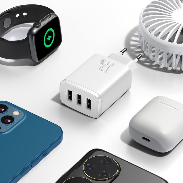 [RETURNED ITEM] Baseus Compact charger 3x USB 17W white (CCXJ020102) 7