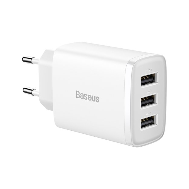 [RETURNED ITEM] Baseus Compact charger 3x USB 17W white (CCXJ020102)