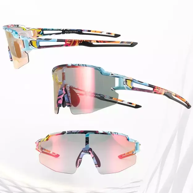 Rockbros Photochromic Cycling Glasses with UV Protection and Corrective Insert - Multicolor 10