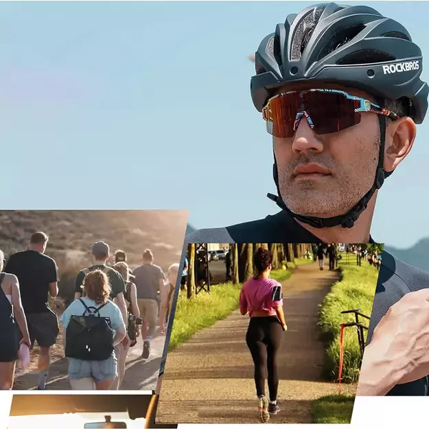 Rockbros Photochromic Cycling Glasses with UV Protection and Corrective Insert - Multicolor 7