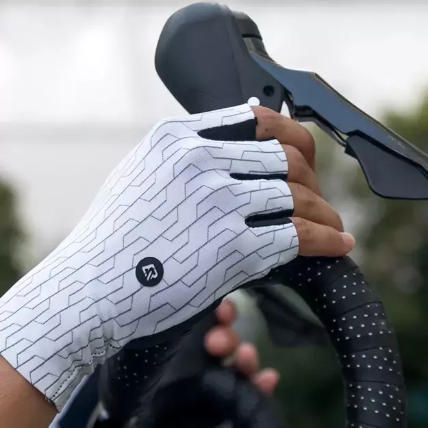 Rockbros Road Cycling Gloves Size: M - Black and White 8