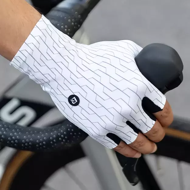 Rockbros Road Cycling Gloves Size: M - Black and White 5