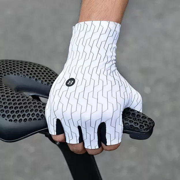 Rockbros Road Cycling Gloves Size: M - Black and White 6