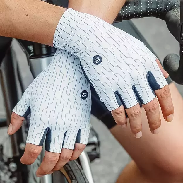 Rockbros Road Cycling Gloves Size: M - Black and White 10