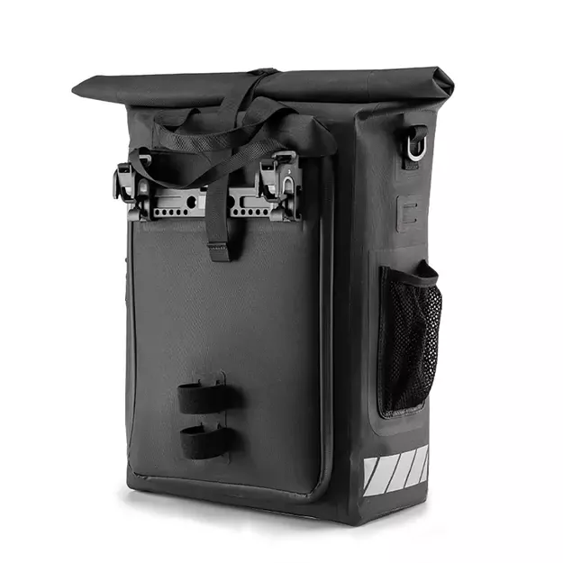 Rockbros Bike Bag with Backpack Function, Waterproof, with Helmet Attachment 18l - Black 1