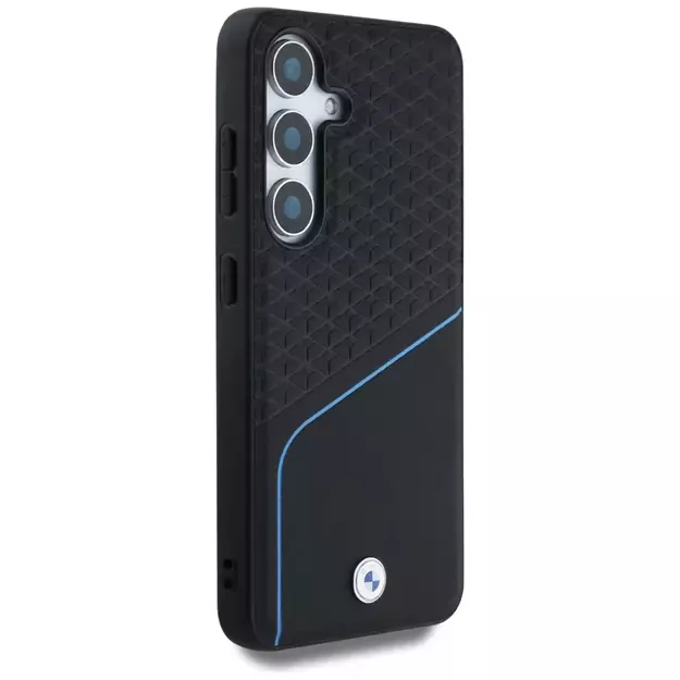 BMW Leather Textured and Smooth MagSafe Case for Samsung Galaxy S25 - Black 6