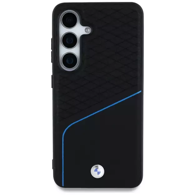 BMW Leather Textured and Smooth MagSafe Case for Samsung Galaxy S25 - Black 4