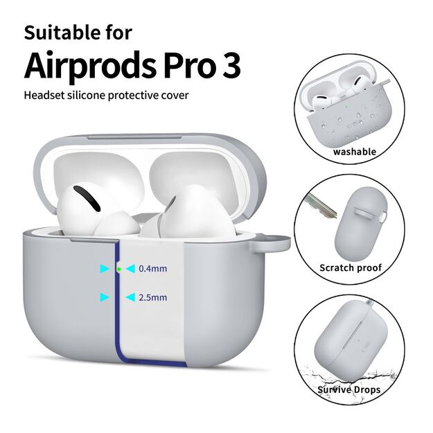 Tech-Protect Silicone Hook Case for AirPods Pro - Gray 3