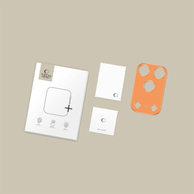Tech-Protect Camalloy Fit+ Camera Cover for iPhone 17 Pro - Orange 4