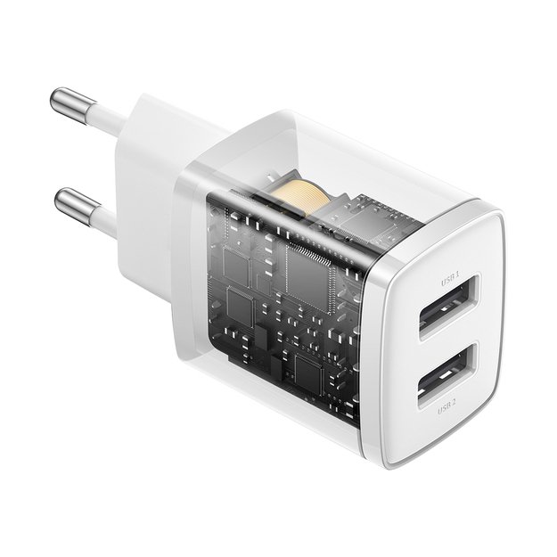 [RETURNED ITEM] Baseus Compact charger 2x USB 10.5W white (CCXJ010202) 5