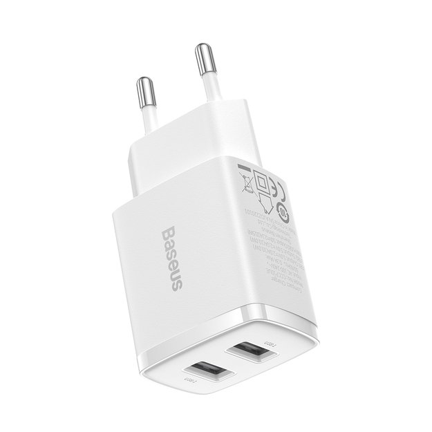[RETURNED ITEM] Baseus Compact charger 2x USB 10.5W white (CCXJ010202) 6