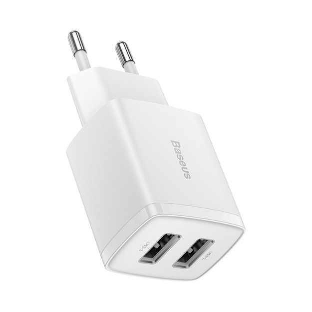 [RETURNED ITEM] Baseus Compact charger 2x USB 10.5W white (CCXJ010202)