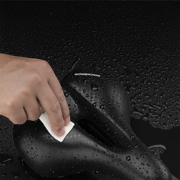 Rockbros 38218916002 MTB bicycle saddle + lamp - black 4