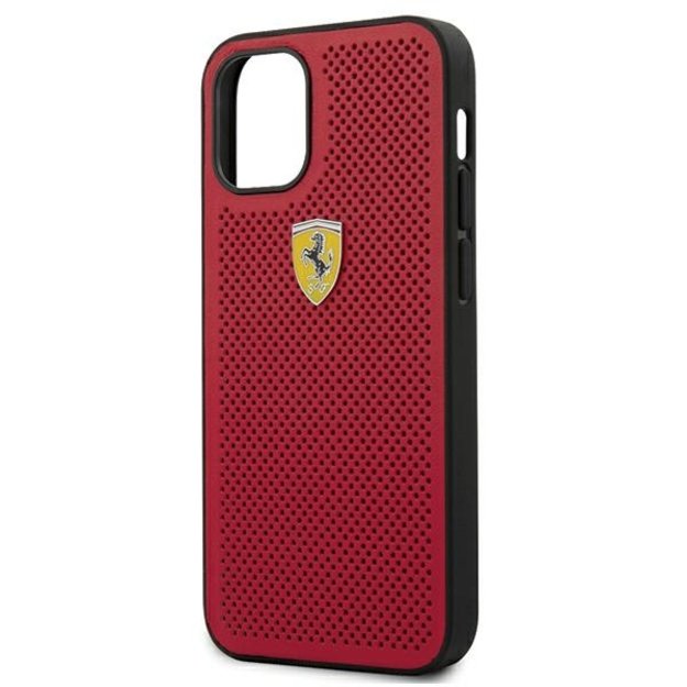 Ferrari FESPEHCP12SRE iPhone 12 mini 5.4&quot  red/red hardcase On Track Perforated 4