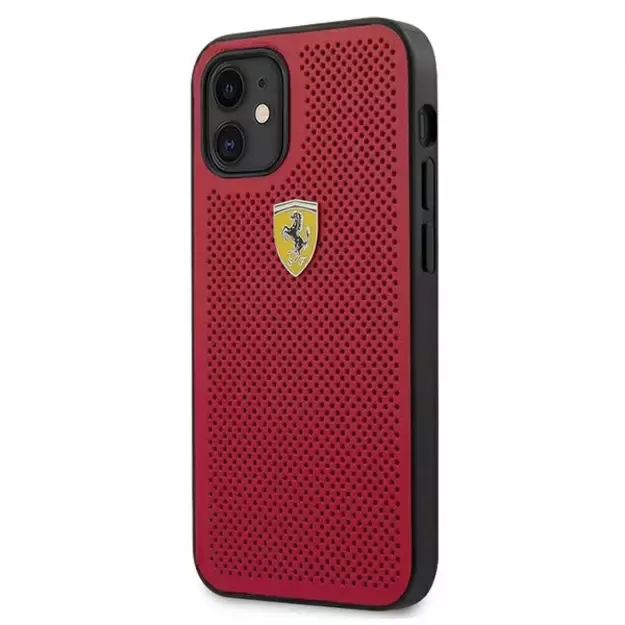 Ferrari FESPEHCP12SRE iPhone 12 mini 5.4&quot  red/red hardcase On Track Perforated 9