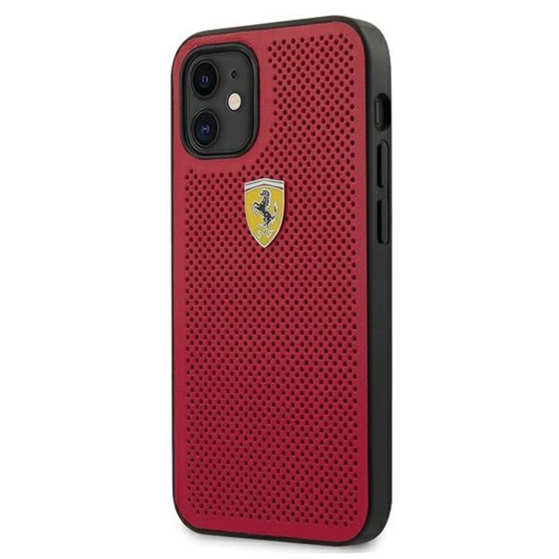 Ferrari FESPEHCP12SRE iPhone 12 mini 5.4&quot  red/red hardcase On Track Perforated 8
