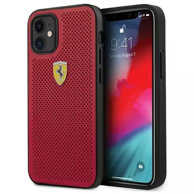 Ferrari FESPEHCP12SRE iPhone 12 mini 5.4&quot  red/red hardcase On Track Perforated
