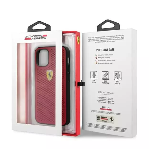 Ferrari FESPEHCP12SRE iPhone 12 mini 5.4&quot  red/red hardcase On Track Perforated 16