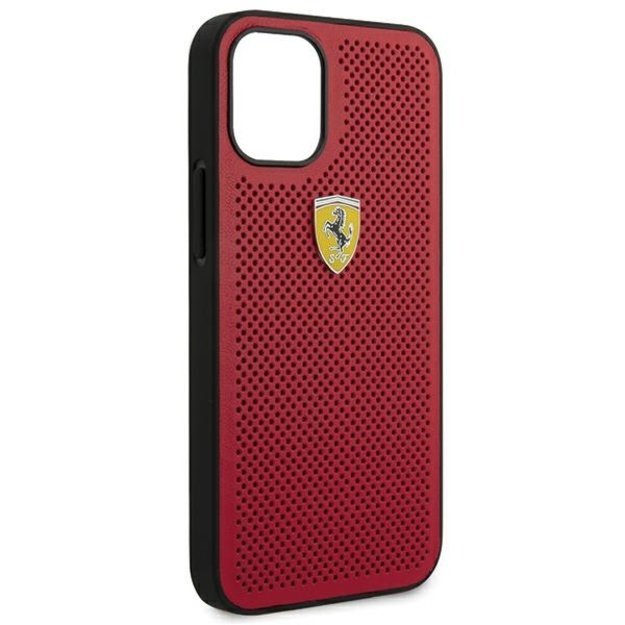 Ferrari FESPEHCP12SRE iPhone 12 mini 5.4&quot  red/red hardcase On Track Perforated 5