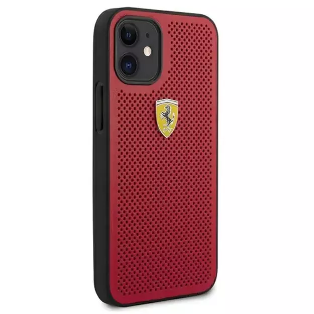 Ferrari FESPEHCP12SRE iPhone 12 mini 5.4&quot  red/red hardcase On Track Perforated 11