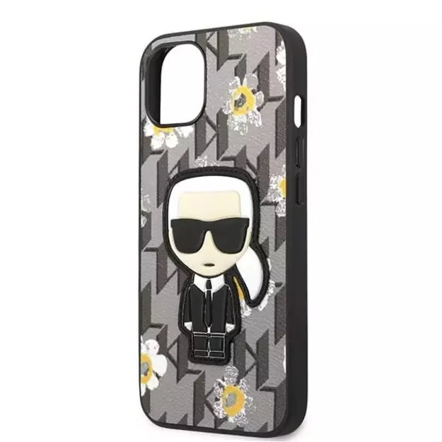 Karl Lagerfeld Flower Ikonik Karl case for iPhone 13 mini - gray 7