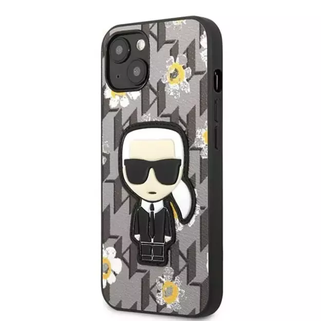 Karl Lagerfeld Flower Ikonik Karl case for iPhone 13 mini - gray 3