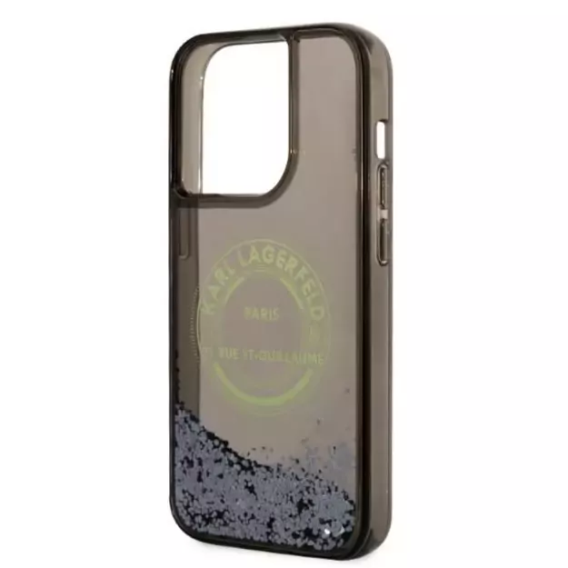 Karl Lagerfeld Liquid Glitter RSG case for iPhone 14 Pro - black 13