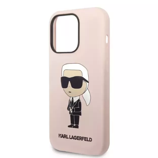 Karl Lagerfeld Silicone Ikonik MagSafe case for iPhone 14 Pro - pink 12