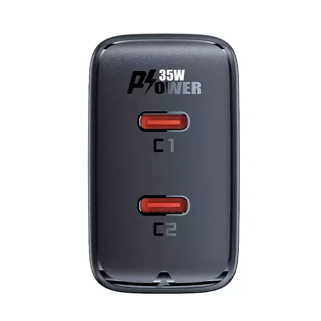 Fast charger GaN 35W PD 2x USB C Acefast A49 - black 13