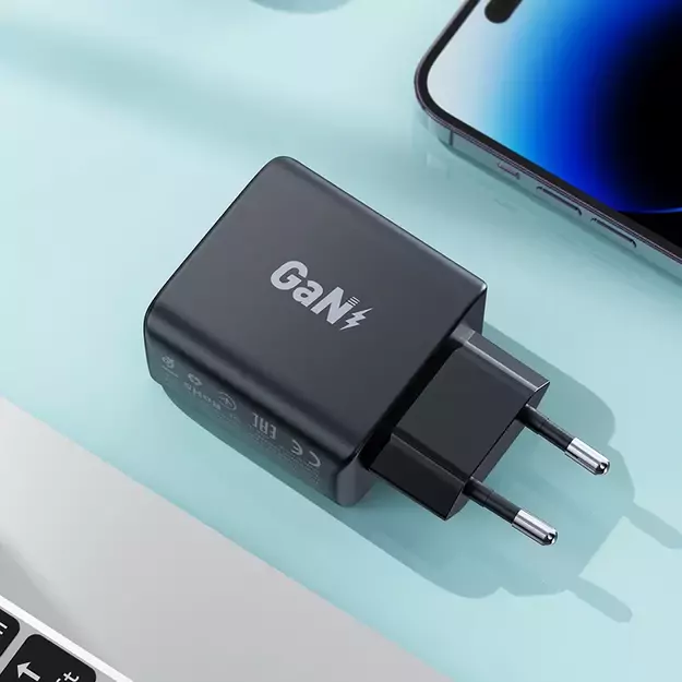 Fast charger GaN 35W PD 2x USB C Acefast A49 - black 1