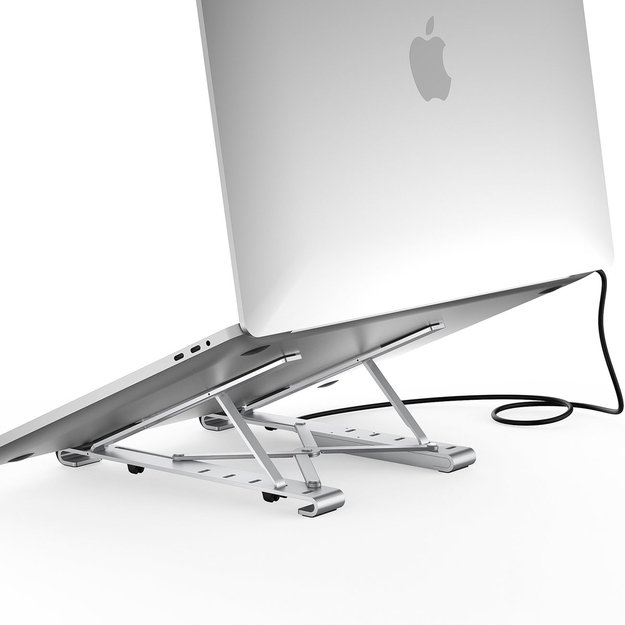 Choetech stand multifunctional station for laptop PD / USB-C HDMI (4K / 30Hz) / 2xUSB-A / 1xUSB-C / 1xSD / 1xTF black (HUB-M43) 1