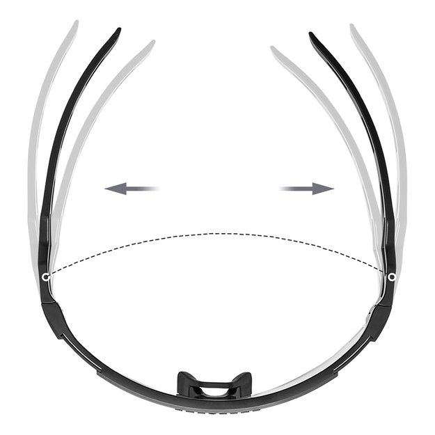 Rockbros Cycling Glasses Photochromic, with UV Protection and Corrective Insert - Transparent Black 3