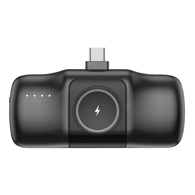 Wozinsky WF16-YCS 5000mAh 15W USB-C Mini Power Bank with Built-in USB-C Cable and Apple Watch Charger - Black 7