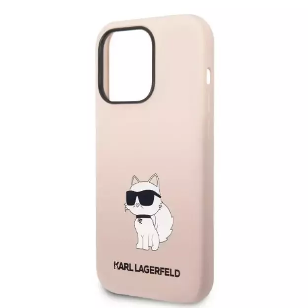 Karl Lagerfeld KLHCP14LSNCHBCP iPhone 14 Pro 6.1&quot  hardcase pink/pink Silicone Choupette 5