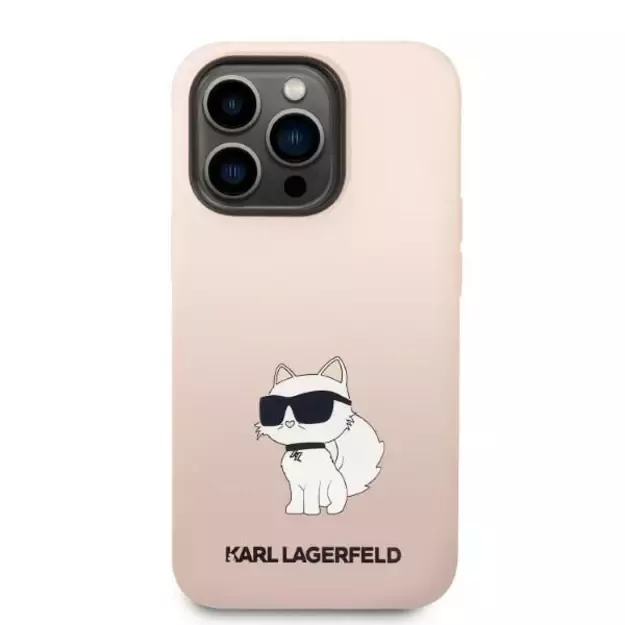 Karl Lagerfeld KLHCP14LSNCHBCP iPhone 14 Pro 6.1&quot  hardcase pink/pink Silicone Choupette 2