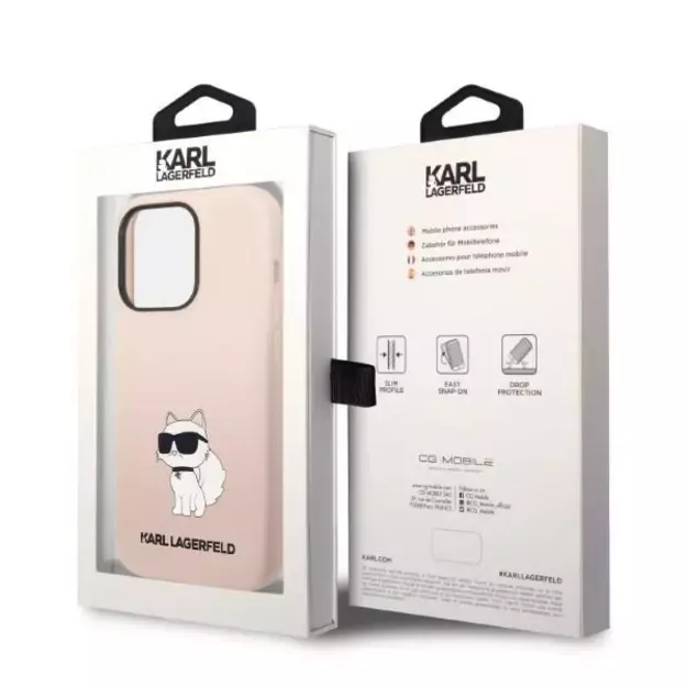 Karl Lagerfeld KLHCP14LSNCHBCP iPhone 14 Pro 6.1&quot  hardcase pink/pink Silicone Choupette 7