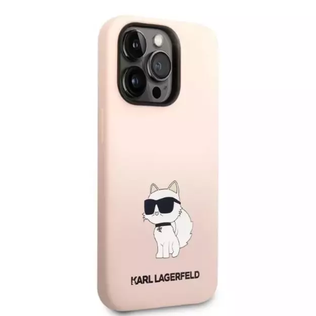 Karl Lagerfeld KLHCP14LSNCHBCP iPhone 14 Pro 6.1&quot  hardcase pink/pink Silicone Choupette 3
