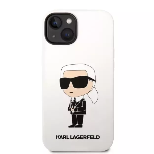 Karl Lagerfeld KLHCP14MSNIKBCH iPhone 14 Plus 6.7&quot  hardcase white/white Silicone Ikonik 2