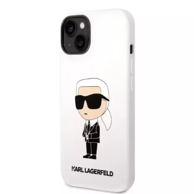 Karl Lagerfeld KLHCP14MSNIKBCH iPhone 14 Plus 6.7&quot  hardcase white/white Silicone Ikonik 1