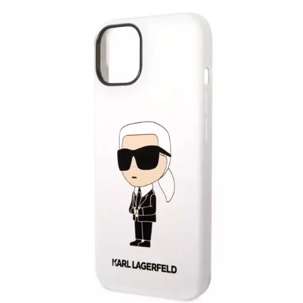 Karl Lagerfeld KLHCP14MSNIKBCH iPhone 14 Plus 6.7&quot  hardcase white/white Silicone Ikonik 5