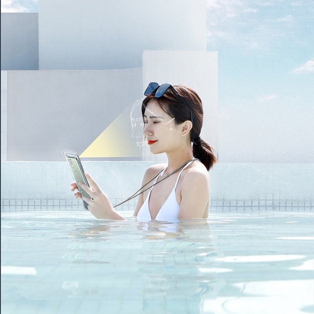 Baseus AquaGlide BS-PC029 case waterproof IPX8 with Slide Lock system - black 9