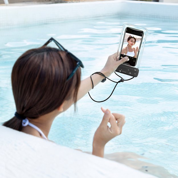 Baseus AquaGlide BS-PC029 case waterproof IPX8 with Slide Lock system - black 11