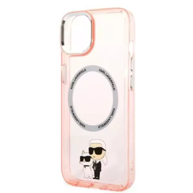 Karl Lagerfeld KLHMP14MHNKCIP iPhone 14 Plus 6.7&quot  hardcase pink/pink Iconic Karl&amp Choupette Magsafe 12